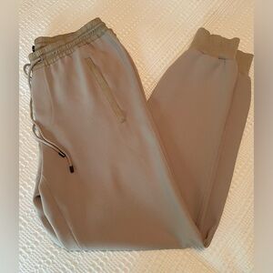 Vince Women’s Beige Pull On Casual Drawstring Joggers Pants w/ Zip Pockets XS/TP